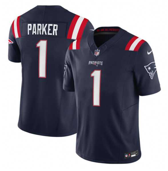 Men & Women & Youth New England Patriots #1 DeVante Parker Navy 2023 F.U.S.E. Vapor Limited Jersey